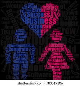 business people text design
