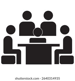 business people thin line icon set in black for business, office and human resources. 