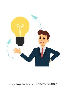 Business People Think Ideas Vector Illustration Stock Vector (Royalty ...