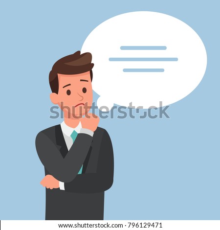 business people thinking character vector design