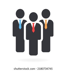 Business people in ties. Vector illustration