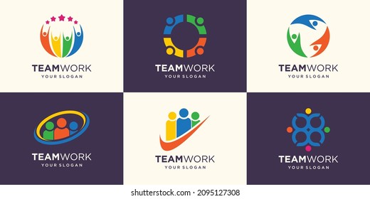 Business People Together. Vector Illustration Logo