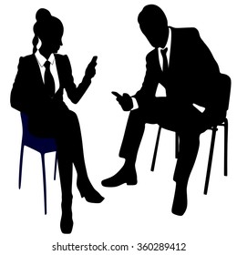 business people using smartphone