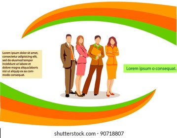 Business people, vector background