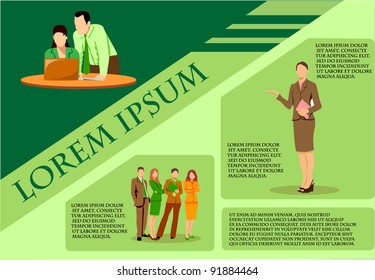 business people, vector background