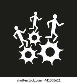 business people, vector icon