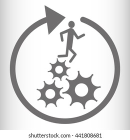 business people, vector icon