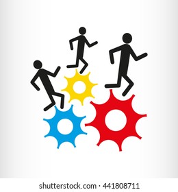 business people, vector icon