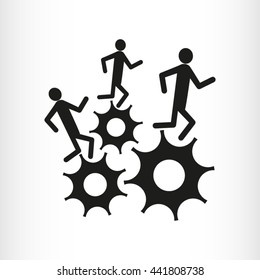business people, vector icon