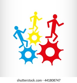 business people, vector icon