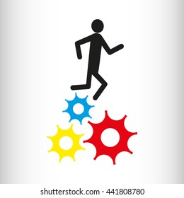 business people, vector icon