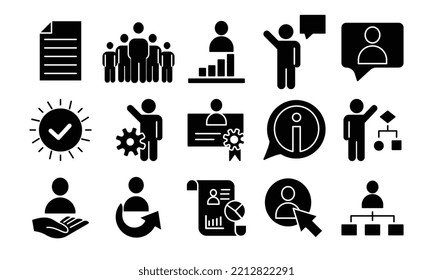 business people vector icon set.
Business management icon.