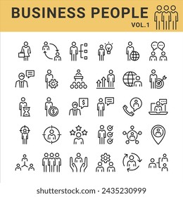 Business People vector icon set