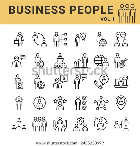 Business People vector icon set