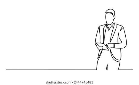 business people vector line art