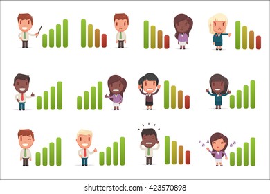 Business people vector set