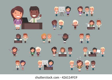 Business people vector set