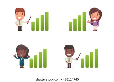 Business people vector set
