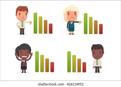 Business people vector set