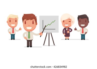 Business people vector set