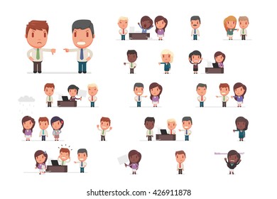 Business people vector set