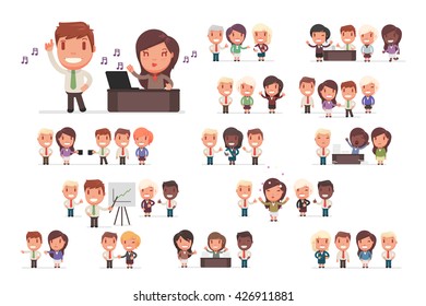 Business people vector set