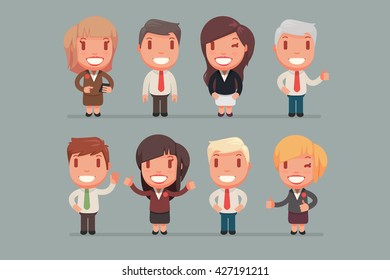 Business people vector set