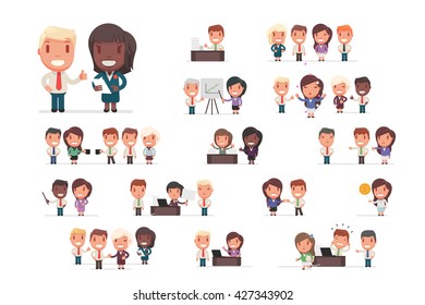 Business people vector set