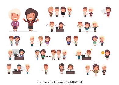 Business people vector set