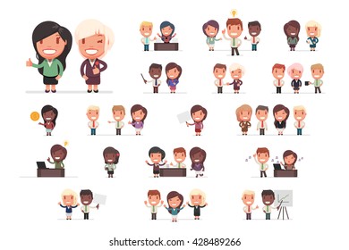 Business people vector set