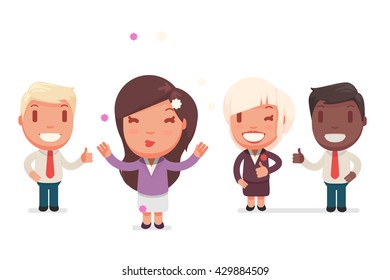 Business people vector set