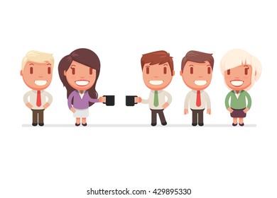 Business people vector set