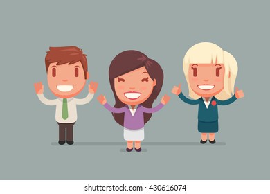 Business people vector set