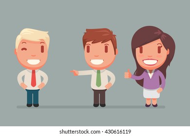 Business people vector set