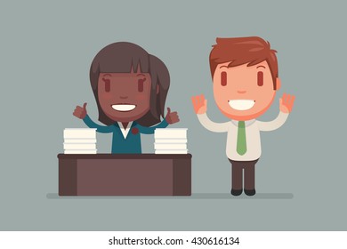 Business people vector set