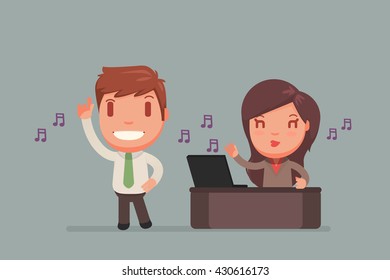 Business people vector set