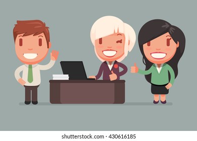 Business people vector set