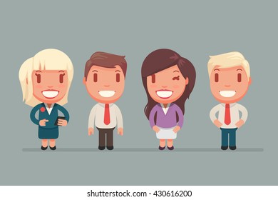Business people vector set