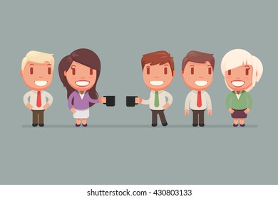 Business people vector set