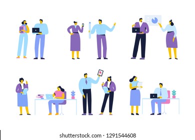 Business people Vector people set isolated on white background