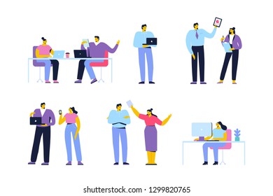 Business people Vector people set isolated on white background
