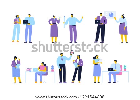 Business people Vector people set isolated on white background