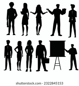 Business People Vector Silhouette set 