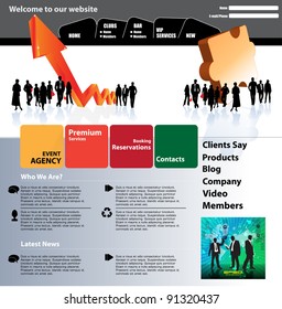Business people website background