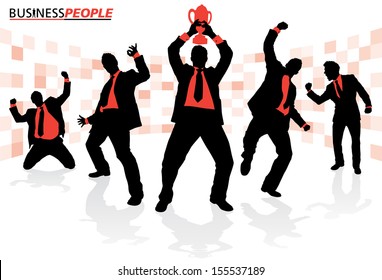 Business People in Winning Poses 