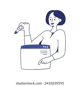 business people work with vector elements business