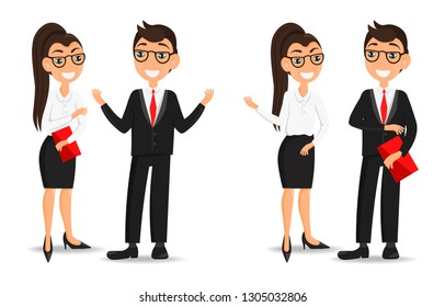Business people work vector illustration cartoon character men and woman
