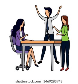 business people workers in the office