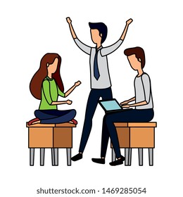 business people workers in the office
