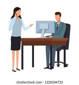 business people working